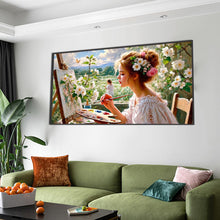 Load image into Gallery viewer, Diamond Painting - Full Square - Woman Painting By The Window (70*40CM)