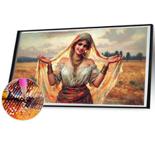 Load image into Gallery viewer, Diamond Painting - Full Square - Woman Smiling In The Wheat Field (70*40CM)