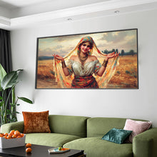 Load image into Gallery viewer, Diamond Painting - Full Square - Woman Smiling In The Wheat Field (70*40CM)