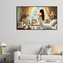 Load image into Gallery viewer, Diamond Painting - Full Square - Woman Eating Breakfast (70*40CM)