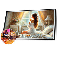 Load image into Gallery viewer, Diamond Painting - Full Square - Woman Eating Breakfast (70*40CM)