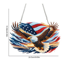 Load image into Gallery viewer, US Flag Eagle Diamond Art Hanging Pendant 5D DIY Diamond Painting Dots Pendant