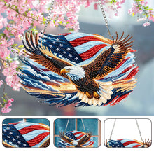 Load image into Gallery viewer, US Flag Eagle Diamond Art Hanging Pendant 5D DIY Diamond Painting Dots Pendant