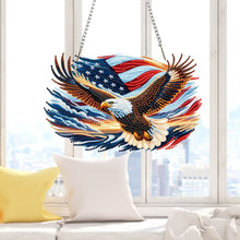 Load image into Gallery viewer, US Flag Eagle Diamond Art Hanging Pendant 5D DIY Diamond Painting Dots Pendant