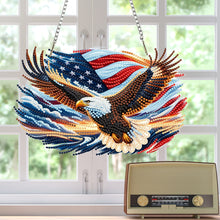 Load image into Gallery viewer, US Flag Eagle Diamond Art Hanging Pendant 5D DIY Diamond Painting Dots Pendant