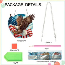 Load image into Gallery viewer, US Flag Eagle Diamond Art Hanging Pendant 5D DIY Diamond Painting Dots Pendant