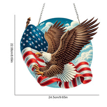 Load image into Gallery viewer, US Flag Eagle Diamond Art Hanging Pendant 5D DIY Diamond Painting Dots Pendant