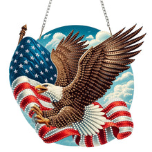 Load image into Gallery viewer, US Flag Eagle Diamond Art Hanging Pendant 5D DIY Diamond Painting Dots Pendant