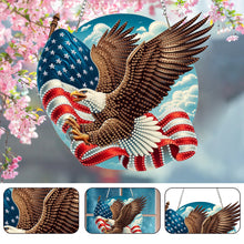 Load image into Gallery viewer, US Flag Eagle Diamond Art Hanging Pendant 5D DIY Diamond Painting Dots Pendant