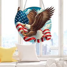 Load image into Gallery viewer, US Flag Eagle Diamond Art Hanging Pendant 5D DIY Diamond Painting Dots Pendant