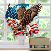 Load image into Gallery viewer, US Flag Eagle Diamond Art Hanging Pendant 5D DIY Diamond Painting Dots Pendant