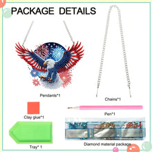 Load image into Gallery viewer, US Flag Eagle Diamond Art Hanging Pendant 5D DIY Diamond Painting Dots Pendant
