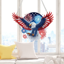 Load image into Gallery viewer, US Flag Eagle Diamond Art Hanging Pendant 5D DIY Diamond Painting Dots Pendant