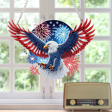 Load image into Gallery viewer, US Flag Eagle Diamond Art Hanging Pendant 5D DIY Diamond Painting Dots Pendant