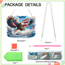 Load image into Gallery viewer, US Flag Eagle Diamond Art Hanging Pendant 5D DIY Diamond Painting Dots Pendant