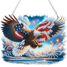 Load image into Gallery viewer, US Flag Eagle Diamond Art Hanging Pendant 5D DIY Diamond Painting Dots Pendant