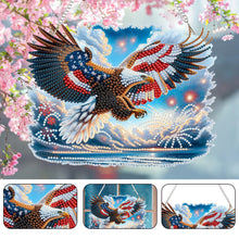 Load image into Gallery viewer, US Flag Eagle Diamond Art Hanging Pendant 5D DIY Diamond Painting Dots Pendant
