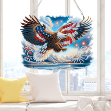 Load image into Gallery viewer, US Flag Eagle Diamond Art Hanging Pendant 5D DIY Diamond Painting Dots Pendant