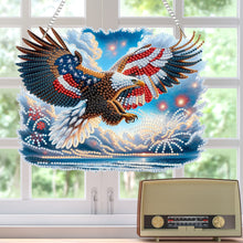 Load image into Gallery viewer, US Flag Eagle Diamond Art Hanging Pendant 5D DIY Diamond Painting Dots Pendant