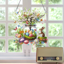 Load image into Gallery viewer, Easter Diamond Art Hanging Pendant Acrylic 5D DIY Diamond Painting Dots Pendant