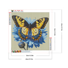 Load image into Gallery viewer, Diamond Painting - Full Round - Blue Butterfly (40*40CM)