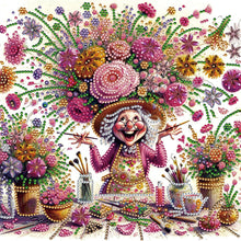 Load image into Gallery viewer, Diamond Painting - Partial Special Shaped - Optimistic Old Lady (30*30CM)