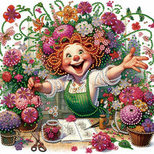 Load image into Gallery viewer, Diamond Painting - Partial Special Shaped - Optimistic Old Lady (30*30CM)