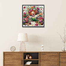 Load image into Gallery viewer, Diamond Painting - Partial Special Shaped - Optimistic Old Lady (30*30CM)