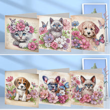 Load image into Gallery viewer, 6Pcs Animals DIY Diamond Painting Greeting Card Kit with Envelope for Friend