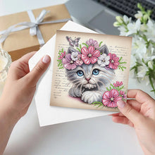 Load image into Gallery viewer, 6Pcs Animals DIY Diamond Painting Greeting Card Kit with Envelope for Friend
