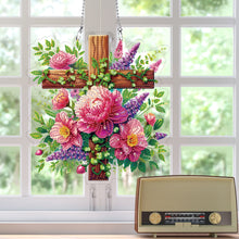 Load image into Gallery viewer, Acrylic Special Shaped Cross Flower Hanging Diamond Art Kits Bedroom Decoration