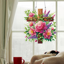 Load image into Gallery viewer, Acrylic Special Shaped Cross Flower Hanging Diamond Art Kits Bedroom Decoration