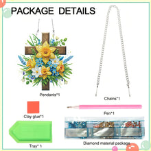Load image into Gallery viewer, Acrylic Special Shaped Cross Flower Hanging Diamond Art Kits Bedroom Decoration