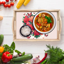 Load image into Gallery viewer, Wooden Animals Flowers 5D DIY Diamond Painting Serving Tray with Handle for Desk