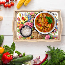 Load image into Gallery viewer, Wooden Animals Flowers 5D DIY Diamond Painting Serving Tray with Handle for Desk