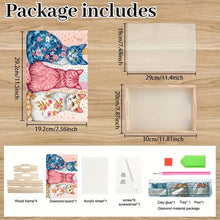 Load image into Gallery viewer, Wooden Animals Flowers 5D DIY Diamond Painting Serving Tray with Handle for Desk