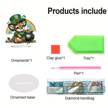 Load image into Gallery viewer, Acrylic Special Shape Bear Diamond Painting Desktop Decors for Home Office Decor