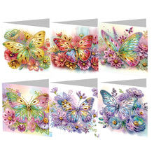 Load image into Gallery viewer, 6pcs Diamond Painting Greeting Cards DIY Diamond Art Cards Handmade Arts Crafts