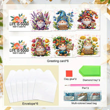 Load image into Gallery viewer, 6pcs Diamond Painting Greeting Cards DIY Diamond Art Cards Handmade Arts Crafts