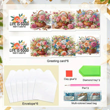Load image into Gallery viewer, 6pcs Diamond Painting Greeting Cards DIY Diamond Art Cards Handmade Arts Crafts