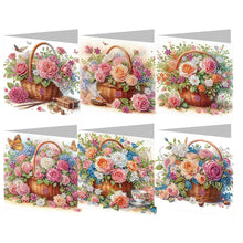 Load image into Gallery viewer, 6pcs Diamond Painting Greeting Cards DIY Diamond Art Cards Handmade Arts Crafts