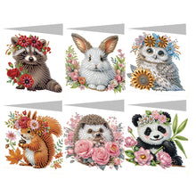 Load image into Gallery viewer, 6pcs Diamond Painting Greeting Cards DIY Diamond Art Cards Handmade Arts Crafts