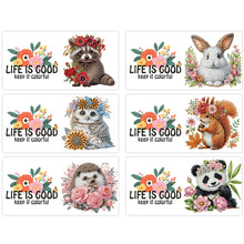 Load image into Gallery viewer, 6pcs Diamond Painting Greeting Cards DIY Diamond Art Cards Handmade Arts Crafts