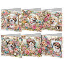 Load image into Gallery viewer, 6pcs Diamond Painting Greeting Cards DIY Diamond Art Cards Handmade Arts Crafts