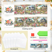 Load image into Gallery viewer, 6pcs Diamond Painting Greeting Cards DIY Diamond Art Cards Handmade Arts Crafts