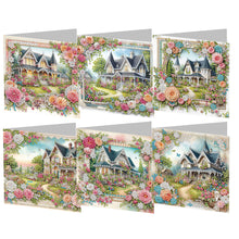 Load image into Gallery viewer, 6pcs Diamond Painting Greeting Cards DIY Diamond Art Cards Handmade Arts Crafts
