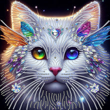 Load image into Gallery viewer, Diamond Painting - Partial Special Shaped - Cat Head (30*30CM)