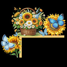 Load image into Gallery viewer, Butterfly Girl Flowers Diamond Art Door Right Angle Sign for Indoor Outdoor Wall