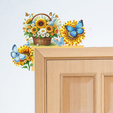 Load image into Gallery viewer, Butterfly Girl Flowers Diamond Art Door Right Angle Sign for Indoor Outdoor Wall