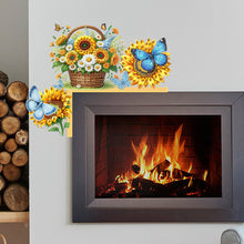 Load image into Gallery viewer, Butterfly Girl Flowers Diamond Art Door Right Angle Sign for Indoor Outdoor Wall